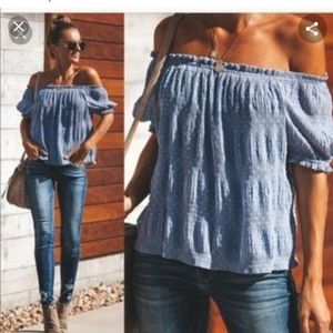 Erin Swiss Dot Off The Shoulder Top